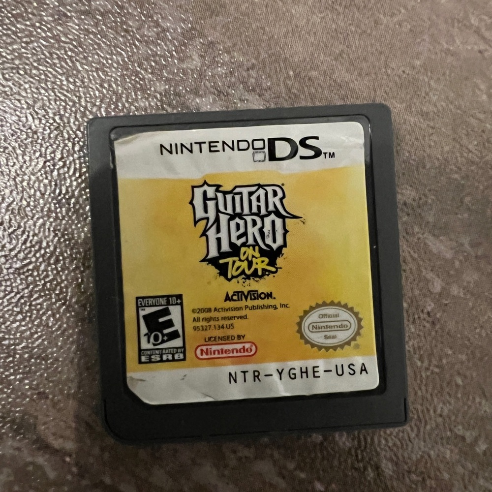 Nintendo DS Guitar Hero On Tour Cartridge - Yellow and Black